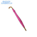 Fibra de vidrio Rosa Promoción de la calidad 23 &quot;y 27&quot; 8 Panel Auto Walking Stick Personalizar Logotipo Imprimir manija de madera paraguas al por mayor